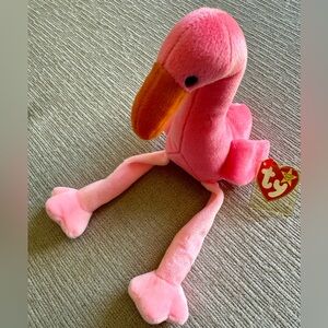 Pinkie the Flamingo – TY Beanie Baby (1995, Original with Tag)
